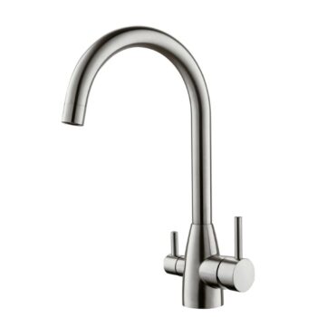 Τρίοδη Βρύση Καμπυλωτή SS304 Με Φαρδύ Κορμό PF-FAU-3WCU-W - Image 4