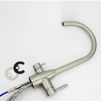 Τρίοδη Βρύση Καμπυλωτή SS304 Με Φαρδύ Κορμό PF-FAU-3WCU-W - Image 2