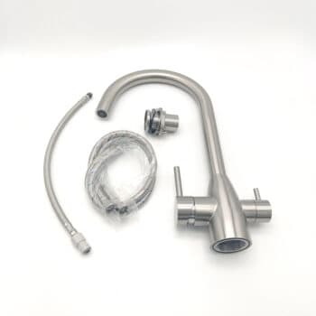 Τρίοδη Βρύση Καμπυλωτή SS304 Με Φαρδύ Κορμό PF-FAU-3WCU-W - Image 3