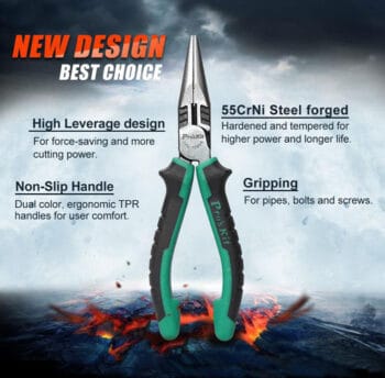 PROSKIT μυτοτσίμπιδο 1PK-709DS με αντιολισθητικές λαβές, 166mm - Image 3