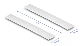 DELOCK ταινία τύπου Velcro 20919, heavy duty, 5mx20mm, λευκή - Image 3