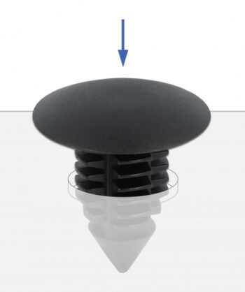 DELOCK Πλαστική τάπα 60187 για κάλυψη οπών, 15x14.5mm, μαύρη, 10τμχ - Image 2