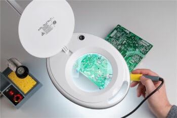 GOOBAY μεγεθυντικός φακός 60361 με σφιγκτήρα, LED, 3 διόπτρες, λευκός - Image 2