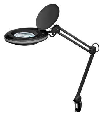 GOOBAY μεγεθυντικός φακός 64989 με σφιγκτήρα, LED, 3 διόπτρες, μαύρος