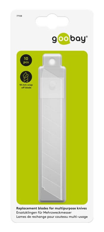 GOOBAY ανταλλακτικές λεπίδες για κοπίδι 77108, 18mm, 10τμχ - Image 2