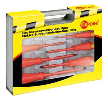 FIXPOINT σετ κατσαβίδια ηλεκτρολόγου 77113, με μόνωση 1000V, 8τμχ - Image 2