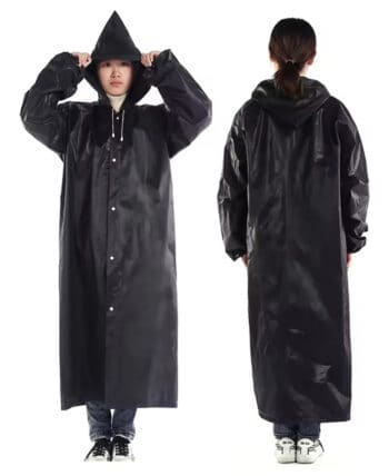 Αδιάβροχη καμπαρντίνα AG335A, 70x145cm, μαύρη - Image 2