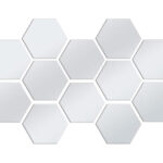 Σετ αυτοκόλλητοι ακρυλικοί καθρέφτες AG543D εξάγωνοι, 15.5x17.5cm, 12τμχ