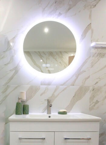 BRUNO καθρέφτης μπάνιου LED BRN-0201, στρόγγυλος, 24W, Φ80cm, IP67 - Image 3