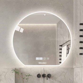 BRUNO καθρέφτης μπάνιου LED BRN-0202, ημικυκλικός, 24W, 73x80cm, IP67 - Image 2