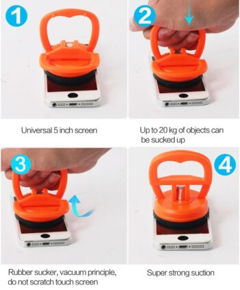 BEST Βεντούζα για συγκράτηση οθόνης BST-005-CUP, 55mm, πορτοκαλί - Image 3