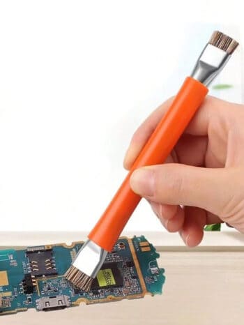 BEST αντιστατική βούρτσα καθαρισμού BST-71-OR με διπλή κεφαλή, πορτοκαλί - Image 2