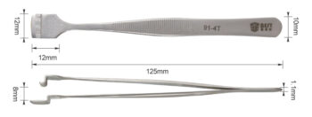 BEST Αντιστατική τσιμπίδα BST-91-4T, Non Magnetic, 125mm, wafer - Image 2