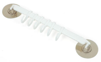 Κρεμάστρα τοίχου για κουζίνα-μπάνιο BTHU-0013, 29 x 6cm, λευκή