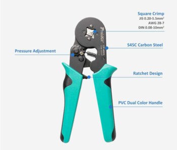 PROSKIT πρέσα ακροδεκτών CP-462G, 0.08-10mm², 175mm - Image 3