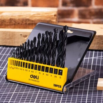 DELI σετ τρυπάνια DH-MHZ019-ED1 για σίδηρο HSS, 1-10mm, DIN 338, 19τμχ - Image 2