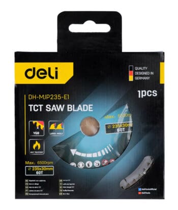 DELI δίσκος κοπής ξύλου DH-MJP235-E1, 60 δόντια, 235mm, 6500rpm - Image 2