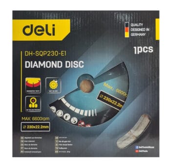 DELI δίσκος κοπής διαμαντέ DH-SQP230-E1, δομικών υλικών, 230mm, 6600rpm - Image 2