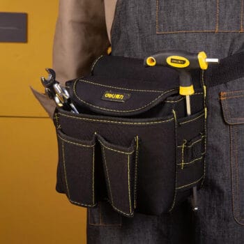 DELI εργαλειοθήκη μέσης DL-P4, υφασμάτινη, 22x14x20cm, μαύρη - Image 2