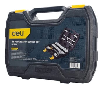 DELI σετ καστάνια με καρυδάκια DL1032, με θήκη, 1/2", Cr-V, 32τμχ - Image 3