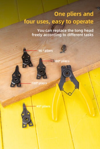 DELI ασφαλειοτσίμπιδο DL104506 με 4 κεφαλές, 150mm - Image 3