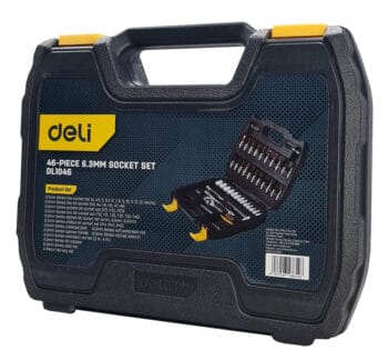 DELI σετ εργαλείων DL1046, με θήκη, 1/4", Cr-V, 46τμχ - Image 3