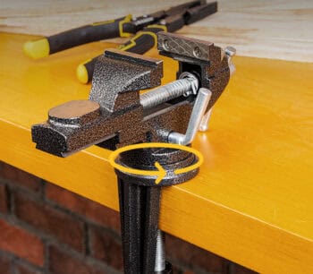 DELI μέγγενη πάγκου DL110050 με μέγιστο άνοιγμα 60mm, περιστρεφόμενη, μαύρη - Image 3