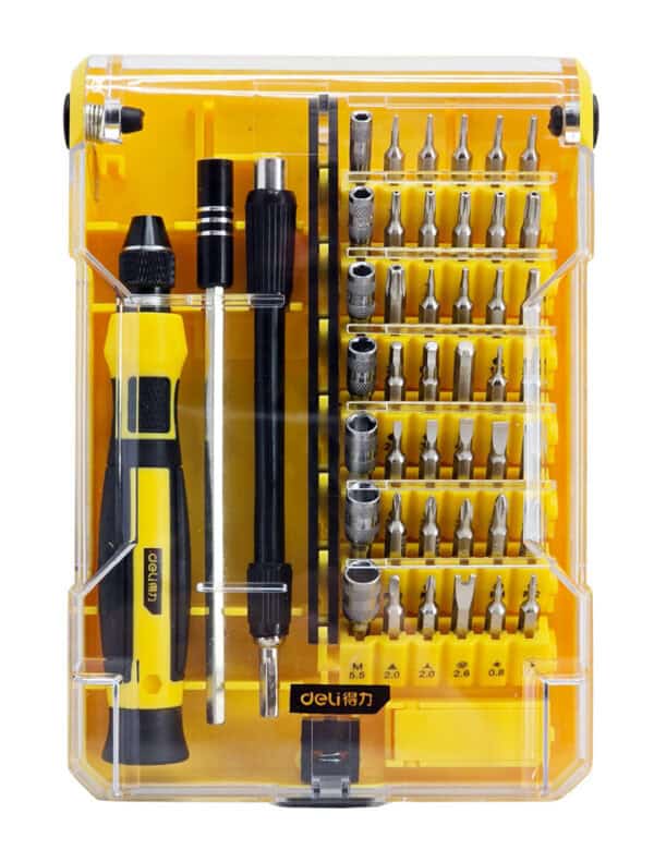 DELI σετ κατσαβίδι ακριβείας DL3545 με 42 μύτες, με θήκη, 45τμχ