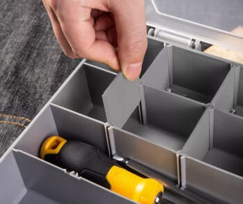 DELI ταμπακιέρα DL432003, 17 θέσεων, 31.5x28x6cm, πλαστική, γκρι - Image 3