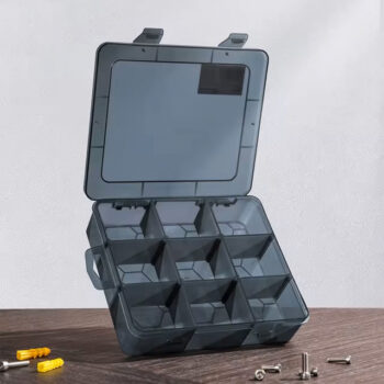 DELI ταμπακιέρα DL432303, 9 θέσεων, 18.5x16x4.4cm, πλαστική, μαύρη - Image 2