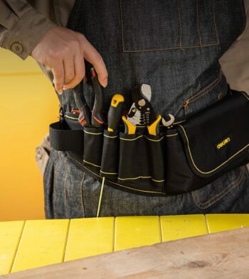 DELI εργαλειοθήκη μέσης DL5864, υφασμάτινη, 60x14.5x5cm, μαύρη - Image 2