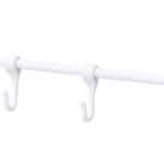 ECOCO κρεμάστρα τοίχου για κουζίνα-μπάνιο E1504, 8 x 5 x 53.5cm, λευκή