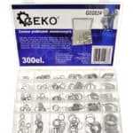 GEKO σετ αλουμινένιες ροδέλες G02824, διάφορα μεγέθη, 300τμχ