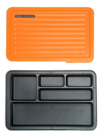 DELI εργαλειοθήκη H1001-B, 5 θέσεων, πλαστική, 30x20.5x5.5cm, γκρι - Image 3