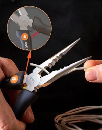 DELI μυτοτσίμπιδο HT2106C με αντιολισθητικές λαβές, 170mm - Image 2