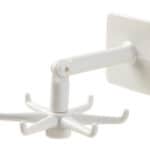 Κρεμάστρα τοίχου για κουζίνα-μπάνιο HUH-0097 περιστρεφόμενη, 11cm, λευκή