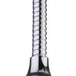 Κεφαλή βρύσης HUH-0104 με εύκαμπτο σπιράλ, 14.5cm, ασημί