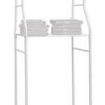 Ραφιέρα μπάνιου HUH-0134 με 3 ράφια, μεταλλική, 48x25x153cm, λευκή