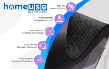 HOME USE πατάκι μπάνιου HUH-0215, αντιολισθητικό, 50x40cm, 3.5mm πάχος, πολύχρωμο - Image 3