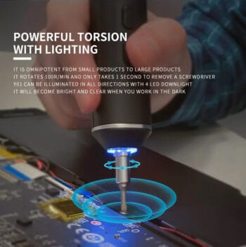 JAKEMY ηλεκτρικό κατσαβίδι JM-Y01 με LED φακό, 2000mAh, 20 μύτες - Image 2