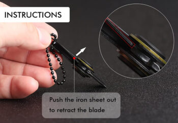 Μίνι σουγιάς KNF-0008 με πτυσσόμενη λεπίδα, 5.7cm, μαύρος - Image 3