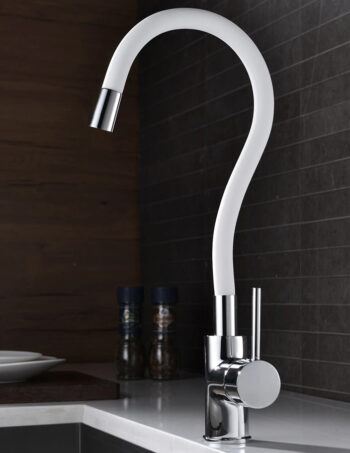 BRUNO μπαταρία πάγκου κουζίνας M54804-006C-S626, εύκαμπτη, αναμεικτική, λευκή - Image 2