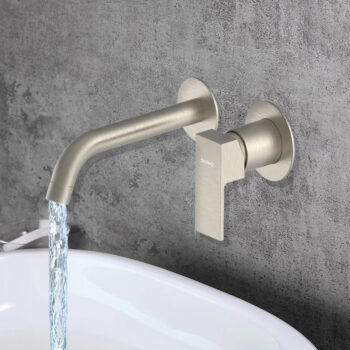 BRUNO μπαταρία νιπτήρα M61615-273, εντοιχισμού, αναμεικτική, ασημί - Image 2