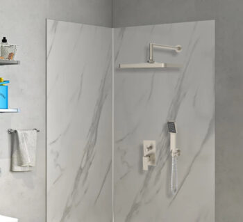 BRUNO σετ κεφαλή ντους με τηλέφωνο M63542-221, αναμεικτική, εντοιχισμού, ασημί - Image 2