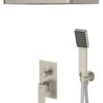 BRUNO σετ κεφαλή ντους με τηλέφωνο M63542-221, αναμεικτική, εντοιχισμού, ασημί