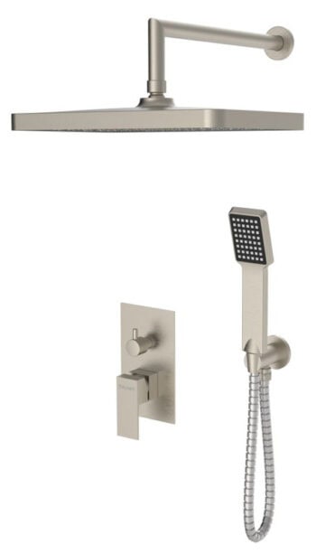 BRUNO σετ κεφαλή ντους με τηλέφωνο M63542-221, αναμεικτική, εντοιχισμού, ασημί