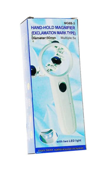 SUNSHINE μεγεθυντικός φακός χειρός MG6B-3 με φωτισμό LED, Φ50mm, 5x - Image 3