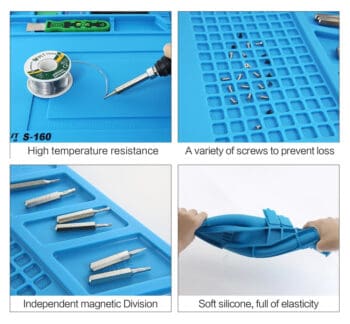 Βάση εργασίας NZ24A, αντιστατική, ελαστική, 30x45cm, μπλε - Image 3