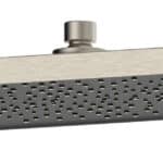 BRUNO κεφαλή ντους P25650YGNB, ορθογώνια, 34x22cm, ασημί