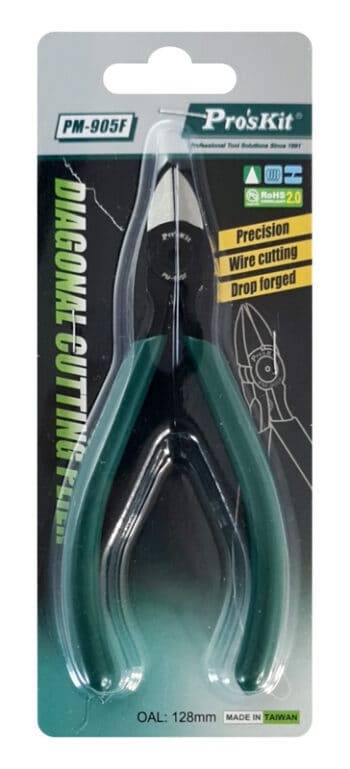 PROSKIT πλαγιοκόφτης PM-905F με αντιολισθητικές λαβές, max Φ2mm, 128mm - Image 3